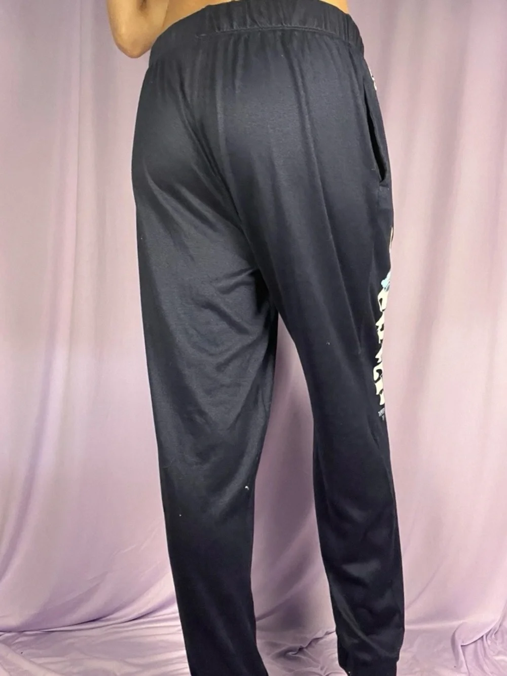 Disney Lilo & Stitch Navy Blue Sweatpant Joggers Womens Size S Experiment 626 - Picture 4 of 11